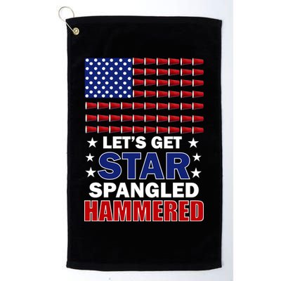 Let's Get Star Spangled Hammered Golf Towel