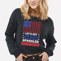 Let's Get Star Spangled Hammered Cropped Pullover Crew