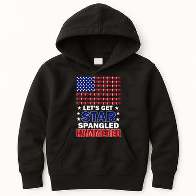 Let's Get Star Spangled Hammered Kids Hoodie