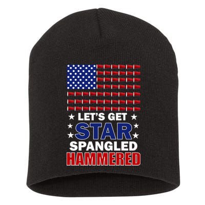 Let's Get Star Spangled Hammered Short Acrylic Beanie
