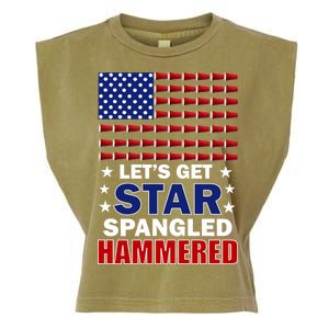 Let's Get Star Spangled Hammered Garment-Dyed Women's Muscle Tee