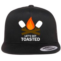 Lets Get Toasted Flat Bill Trucker Hat