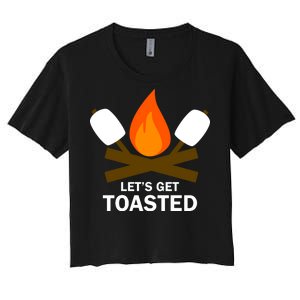 Lets Get Toasted Women's Crop Top Tee