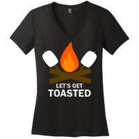 Lets Get Toasted Women's V-Neck T-Shirt