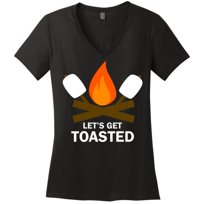 Lets Get Toasted Women's V-Neck T-Shirt