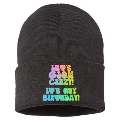 Let's Glow Crazy It's My Birthday Sustainable Knit Beanie