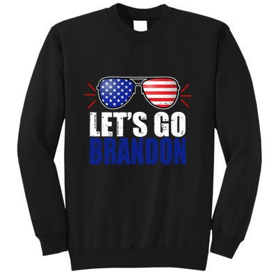 Lets Go Brandon American Flag Aviator Shades FJB Chant Sweatshirt