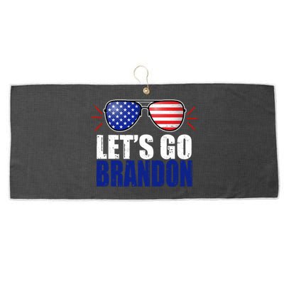 Lets Go Brandon American Flag Aviator Shades FJB Chant Large Microfiber Waffle Golf Towel