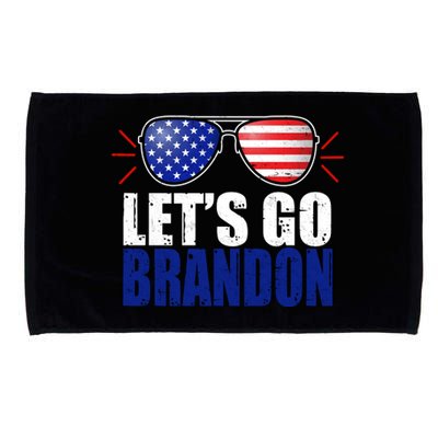 Lets Go Brandon American Flag Aviator Shades FJB Chant Microfiber Hand Towel