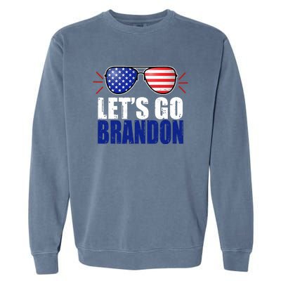 Lets Go Brandon American Flag Aviator Shades FJB Chant Garment-Dyed Sweatshirt