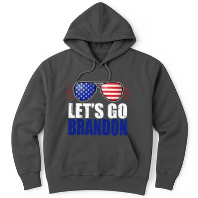 Lets Go Brandon American Flag Aviator Shades FJB Chant Hoodie