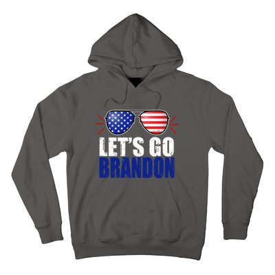 Lets Go Brandon American Flag Aviator Shades FJB Chant Hoodie