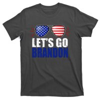 Lets Go Brandon American Flag Aviator Shades FJB Chant T-Shirt