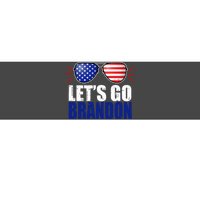 Lets Go Brandon American Flag Aviator Shades FJB Chant Bumper Sticker