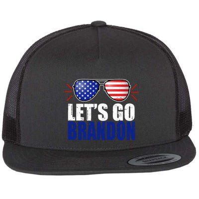 Lets Go Brandon American Flag Aviator Shades FJB Chant Flatbill Hat