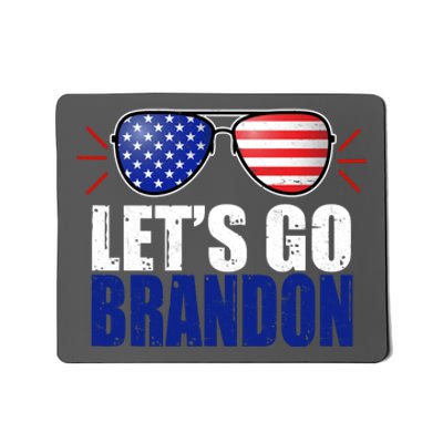 Lets Go Brandon American Flag Aviator Shades FJB Chant Mousepad