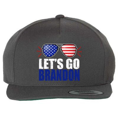 Lets Go Brandon American Flag Aviator Shades FJB Chant Wool Snapback Cap