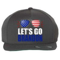 Lets Go Brandon American Flag Aviator Shades FJB Chant Wool Snapback Cap