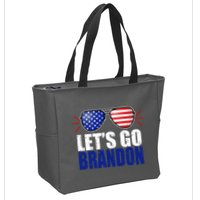 Lets Go Brandon American Flag Aviator Shades FJB Chant Zip Tote Bag