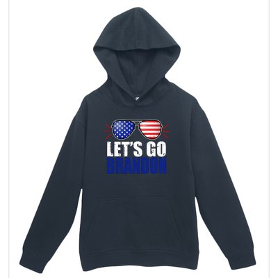 Lets Go Brandon American Flag Aviator Shades FJB Chant Urban Pullover Hoodie