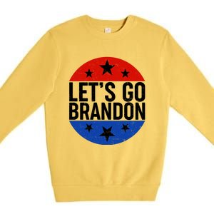 Lets Go Brandon Emblem FJB Chant Premium Crewneck Sweatshirt