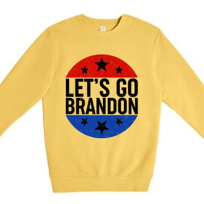 Lets Go Brandon Emblem FJB Chant Premium Crewneck Sweatshirt