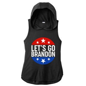 Lets Go Brandon Emblem FJB Chant Ladies PosiCharge Tri-Blend Wicking Draft Hoodie Tank