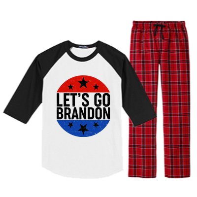 Lets Go Brandon Emblem FJB Chant Raglan Sleeve Pajama Set