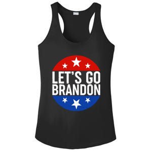 Lets Go Brandon Emblem FJB Chant Ladies PosiCharge Competitor Racerback Tank