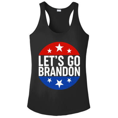 Lets Go Brandon Emblem FJB Chant Ladies PosiCharge Competitor Racerback Tank
