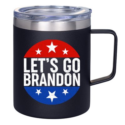 Lets Go Brandon Emblem FJB Chant 12oz Stainless Steel Coffee Mug