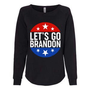 Lets Go Brandon Emblem FJB Chant Womens California Wash Sweatshirt