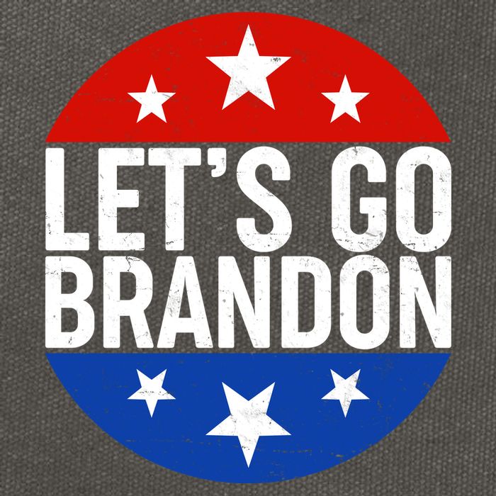Lets Go Brandon Emblem FJB Chant Cotton Canvas Backpack