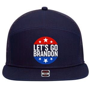 Lets Go Brandon Emblem FJB Chant 7 Panel Mesh Trucker Snapback Hat