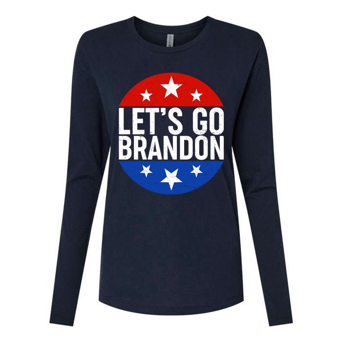 Lets Go Brandon Emblem FJB Chant Womens Cotton Relaxed Long Sleeve T-Shirt