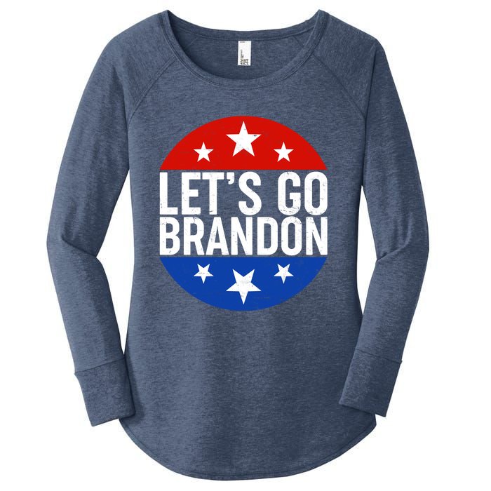 Lets Go Brandon Emblem FJB Chant Women's Perfect Tri Tunic Long Sleeve Shirt