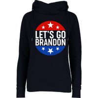 Lets Go Brandon Emblem FJB Chant Womens Funnel Neck Pullover Hood