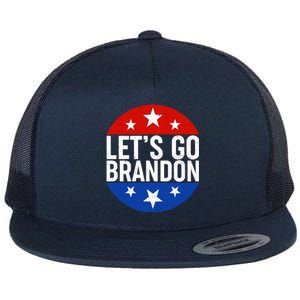 Lets Go Brandon Emblem FJB Chant Flat Bill Trucker Hat