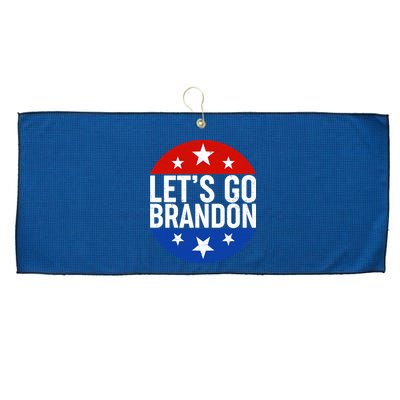 Lets Go Brandon Emblem FJB Chant Large Microfiber Waffle Golf Towel