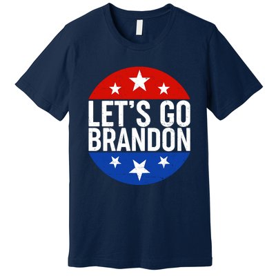 Lets Go Brandon Emblem FJB Chant Premium T-Shirt