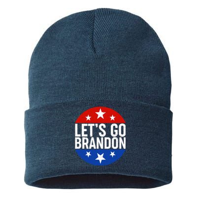 Lets Go Brandon Emblem FJB Chant Sustainable Knit Beanie