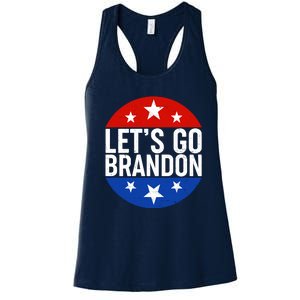 Lets Go Brandon Emblem FJB Chant Women's Racerback Tank