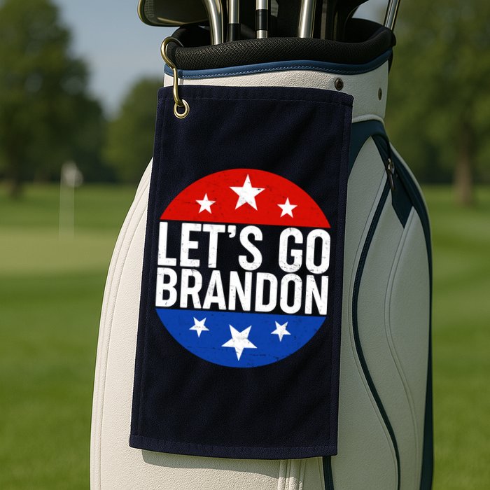 Lets Go Brandon Emblem FJB Chant Golf Towel