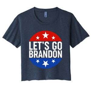 Lets Go Brandon Emblem FJB Chant Women's Crop Top Tee