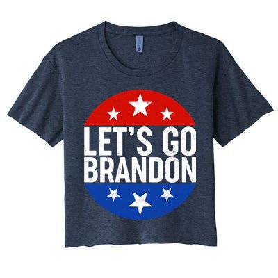 Lets Go Brandon Emblem FJB Chant Crop Top