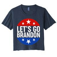 Lets Go Brandon Emblem FJB Chant Crop Top