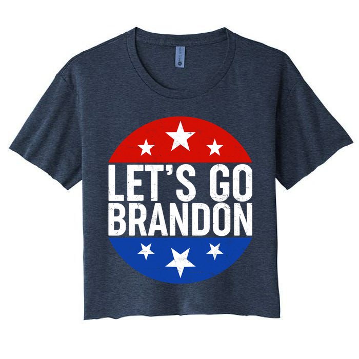 Lets Go Brandon Emblem FJB Chant Crop Top