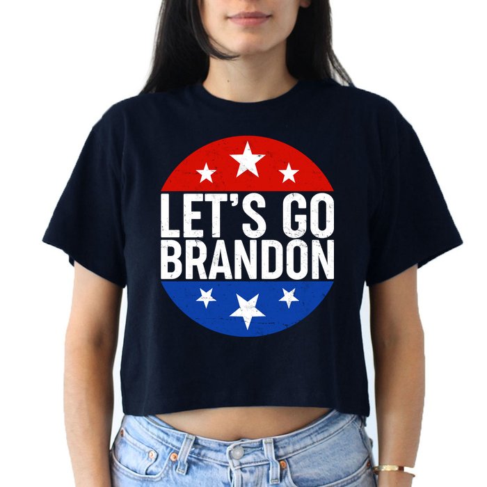 Lets Go Brandon Emblem FJB Chant Crop Top