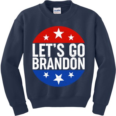 Lets Go Brandon Emblem FJB Chant Kids Sweatshirt