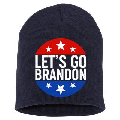 Lets Go Brandon Emblem FJB Chant Short Acrylic Beanie